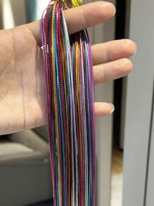 30入組彩虹色編織繩休閒手環 - 彩色 - 查看 9