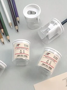 4入組極簡手動削鉛筆器,適用於素描和繪圖 - 無色 - 查看 4
