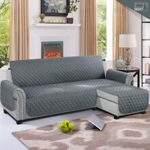 Funda de sofá en forma de L Funda de sofá impermeable, reversible, de fácil instalación, suave al tacto, resistente a las manchas. Perfecto para sala de estar, dormitorio, oficina y otros espacios. Especialmente indicado para lugares con mascotas como gatos y perros. Disponible en una variedad de tamaños. - Gris Oscuro - Ver 2