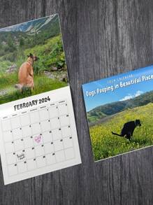 A Pack Of 2024 Dog Poop Calendar Fun New Year Calendar Hanging Calendar - Apricot - View 5