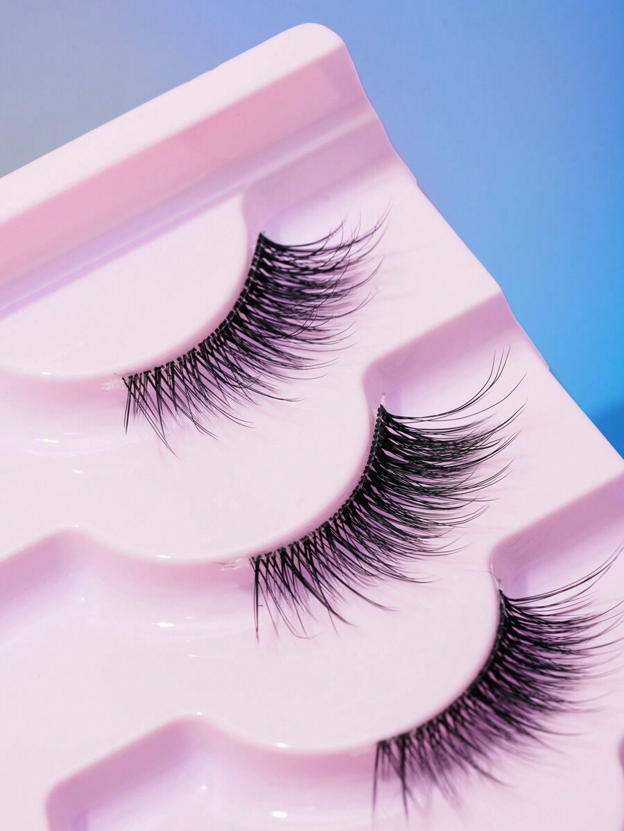 7 Pairs/Set Half Eye Wispy Cat Eye Look Fluffy False Eyelashes, Great For Daily Wear, Date