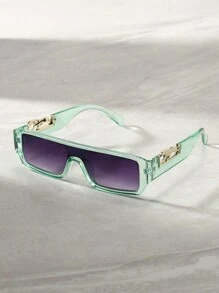 1pc  Fashion Glasses Leopard Print  For Men, Black Summer Beach Photography Accessory Beach Accessories Glasses Shades For Summer Beach Vacation,Outdoor,Travel - Mint Green - View 1