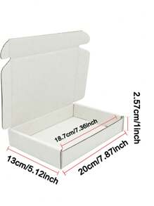 4 piezas/8 piezas Cajas de regalo de papel de color liso - Blanco - Ver 5