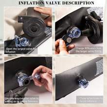 Air Mattress Inflatable Bed, Inflatable Bed With Cushion And Backrest - Beis - Ver 6