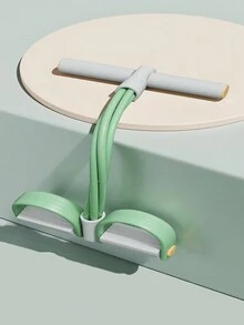 1pc 4 Tubes Resistance Pull Rope, Fitness Pedal Puller, For Belly Stretching And Full Body Workout - Green - View 5