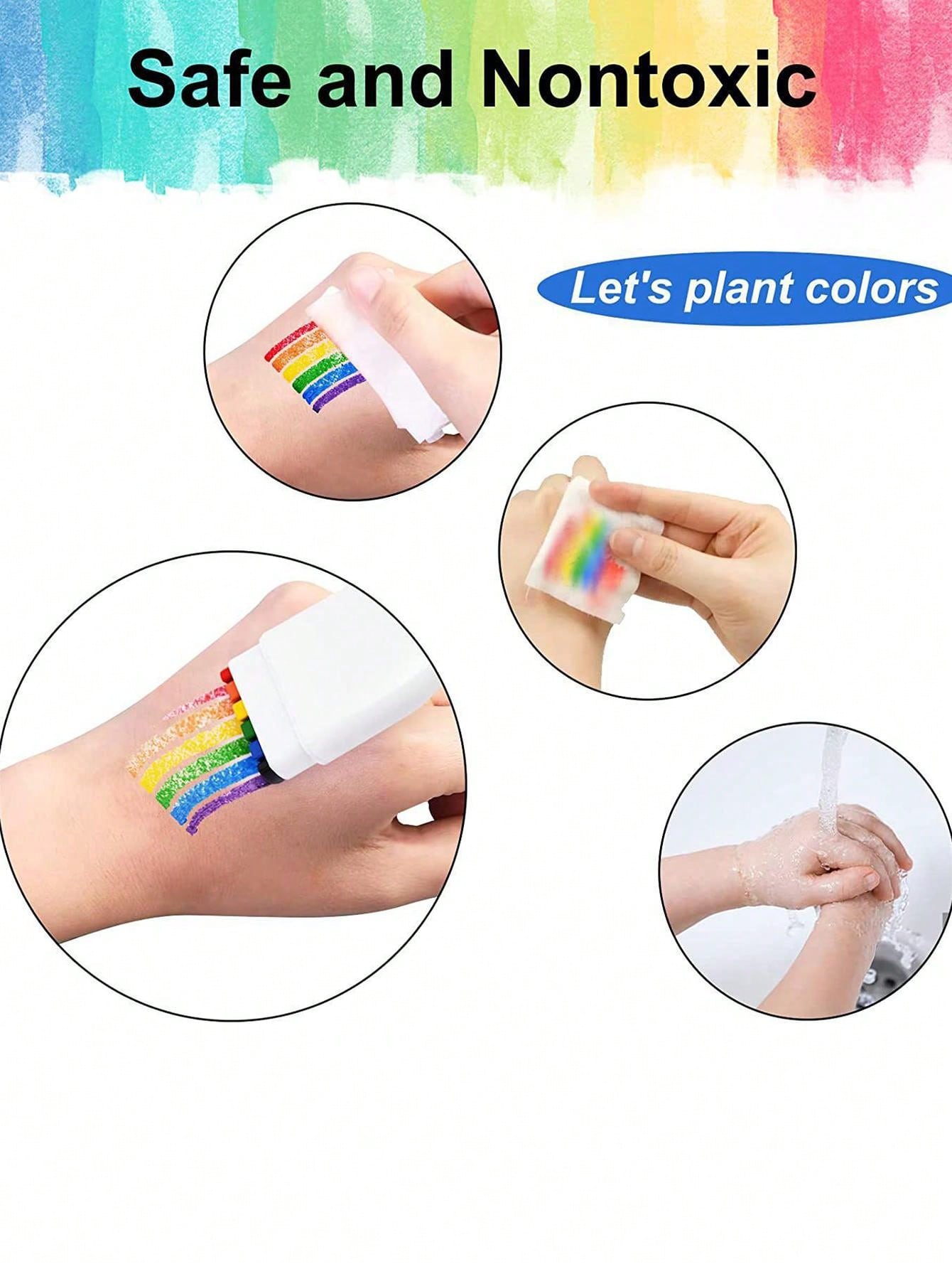 1pc Little World Cup 6Color Body Painting Pen, Rainbow Face & Body