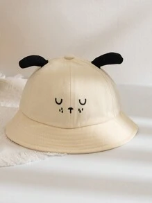 1pc Children's Bear Mesh Breathable Sun Hat, Cute & Versatile Style, Suitable For Spring & Summer - White - View 5