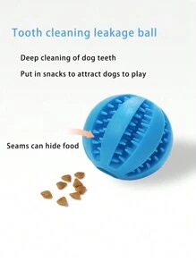 1pc Random Color Pet Toy, Dog Treat Dispensing Ball, Chew Toy For Puzzles And Boredom Relief, Teeth Cleaning Watermelon Ball