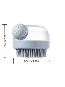 1 Miếng Thú cưng Silicone Bàn chải tắm Với Hồ chứa Đối với Dầu gội thú cưng , Tắm rửa Và Mát-xa - Xám - Xem 2