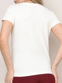 Women T-Shirts - 白色 - 查看 2