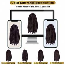 Imported Fiber Soft Dreadlocks Braids Weave Pictures, Soft Faux Locs Braiding Hair, Soft Lock Hair Twist Braid Extension - Burgundy - View 4