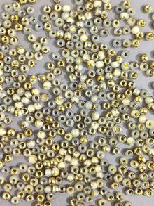 20克4毫米半金半玉米形珠子,散珠適用於手工串珠手鍊、耳環和編織配件製作 - 4mm半金半玉圓珠 - 查看 1