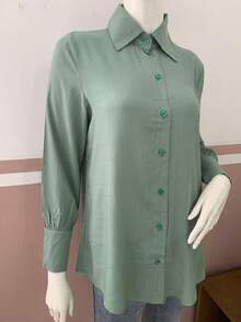 Women Blouses - Green - View 3