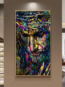 5D DIY大號鑽石畫套裝，(15.7x27.5in/40x70cm) 天使設計全圓鑽石藝術套裝，適用於成人，圖片數字套裝，適合家居牆壁裝飾，聖誕，萬聖節假期和緩解壓力的禮物