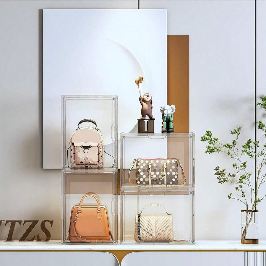 Clear Handbag Storage Organizer, 1 Packs Acrylic Display Case For