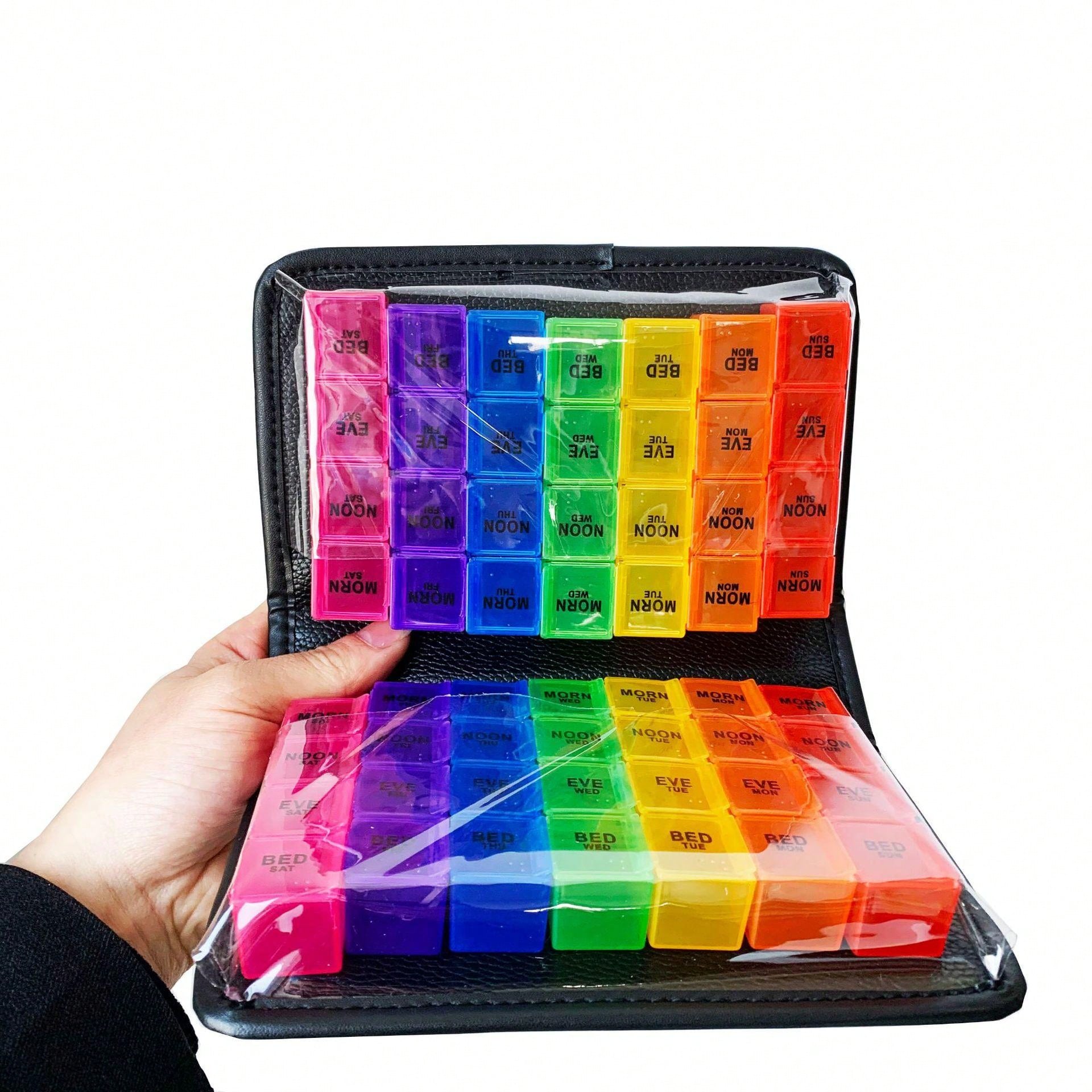 14 Day Pill Organizer Monthly,4 Twice A Day AM PM Compartments SHEIN EUR