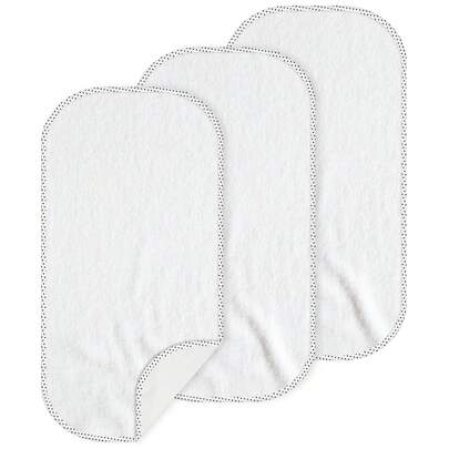 3 pezzi di Tappetino fasciatoio impermeabile in fibra di bambù puro bianco per bambini, ideale per il fasciatoio, doccia per neonati e regali per la famiglia