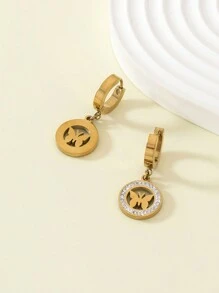 1 đôi 24K MẠ Hình học Yếu tố Đời sống Cây hình Kim cương Dát Nhỏ bé Dangle Hoa tai Thích hợp Đối với Mặc hàng ngày Và Lễ hội - Bông tai cây sự sống - Xem 6