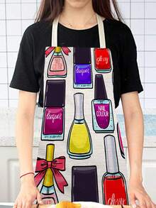 1件指甲油印花園藝圍裙、畫畫圍裙、手工藝圍裙、烘焙圍裙罩衫 - 44 - 查看 3