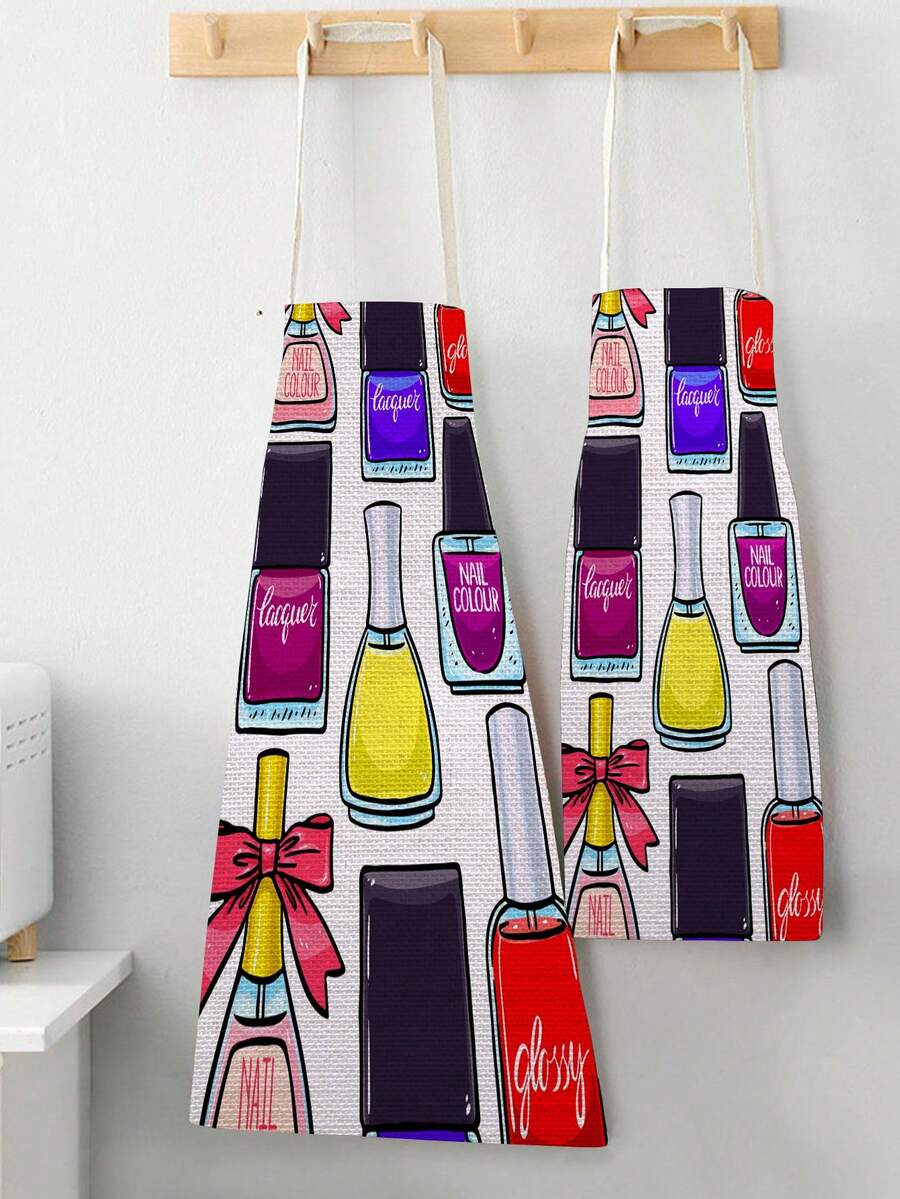 1件指甲油印花園藝圍裙、畫畫圍裙、手工藝圍裙、烘焙圍裙罩衫 - 44 - 查看 1