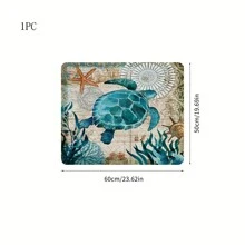 1pc Turtle Print Washing Machine Dust Cover Pad,Countertop Absorbent Table Mat,Absorbent & Quick-Dry Fridge Mat, Microwave Oven Dust Cover,Soft Diatom Mud Drainage Pad,Non-Slip Super Absorbent And Wear-Resistant Dish-Washing Dry Pad,19.7*23.6 Inch Modern Washing Machine & Dryer Top Cover,Suitable For Laundry Room And Kitchen For School,Office,Household,Travel,Bag,Organizer,Storage