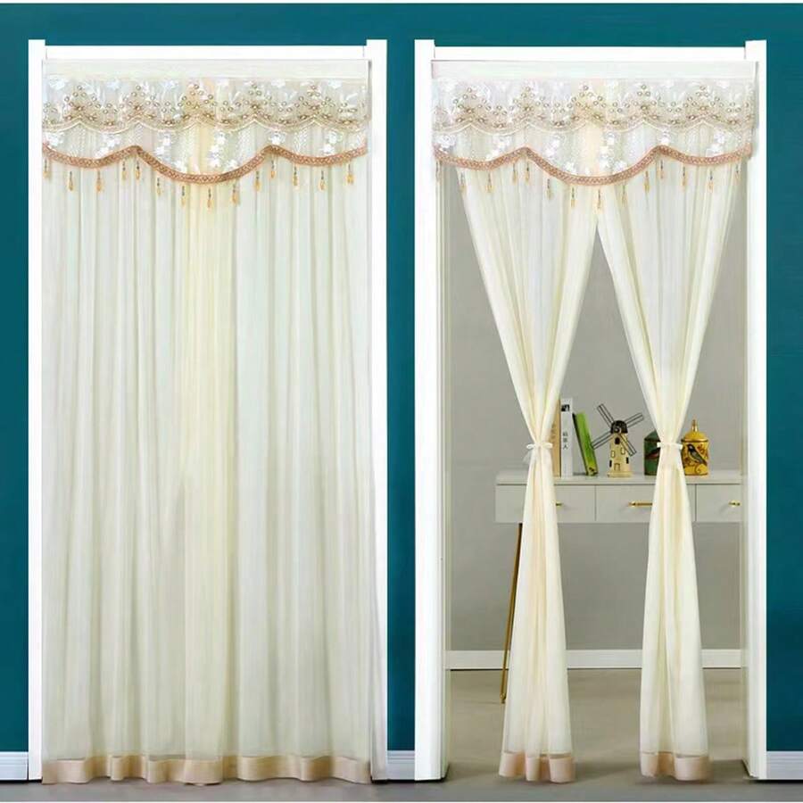 New Summer Anti-Insect Door Curtain, Double Layer Mesh Curtain Without ...