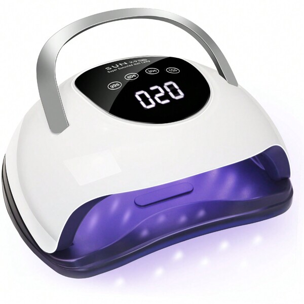 LED UV Lamps For Gel Nails, 220W UV Nail Lamp, Professional Faster UV Nail Dryer With 4 Timers, Touch Screen, Automatic Sensor, Portable Handle Nail Art Light Tools For Curing Gel Nail Polish