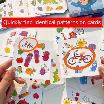 Pappersset med galna matchkortspel för att hitta samma mönster, pusselfamiljs interaktiva bordsspel, förbättra koncentrations- och reaktionsförmågan, skapa rolig familjeatmosfär, underhållande och intressant, festspel för vuxna som lämpar sig för halloween/jul/tacksägelse