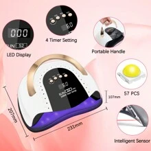 LKE UV Nail Lamp 268W Gel Nail Lamp Nail Dryer UV Lamps For Gel Nails, LED Nail Lamp With Automatic Sensor / 4 Timer Setting, Home And Salon