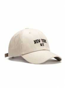 1pc Women's Baseball Cap For Femeal New York Embroidery Sunscreen Top Snapback Sun Hat Sunscreen Sports And Leisure Hat Street