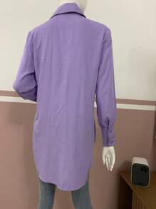 Women Blouses - 紫色 - 查看 8