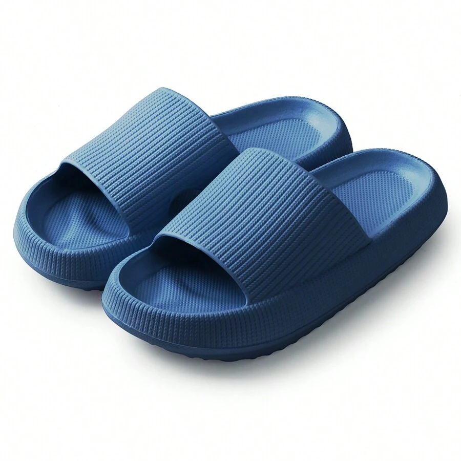 Clouds Slides Anti-Slip Pillow Slippers For Women And Men House Slippers Shower Shoes Indoor Slides Bathroom Sandals Comfort Thick Sole Slides - 藍色 - 查看 1