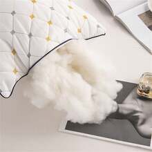 1入組羽絨枕芯,單面立體纖維床枕 - 白色 - 查看 10