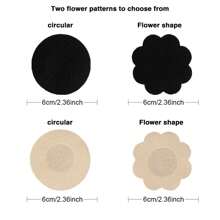 100入組乳頭貼紙,自粘式花形一次性乳頭貼,適用於女性派對服飾