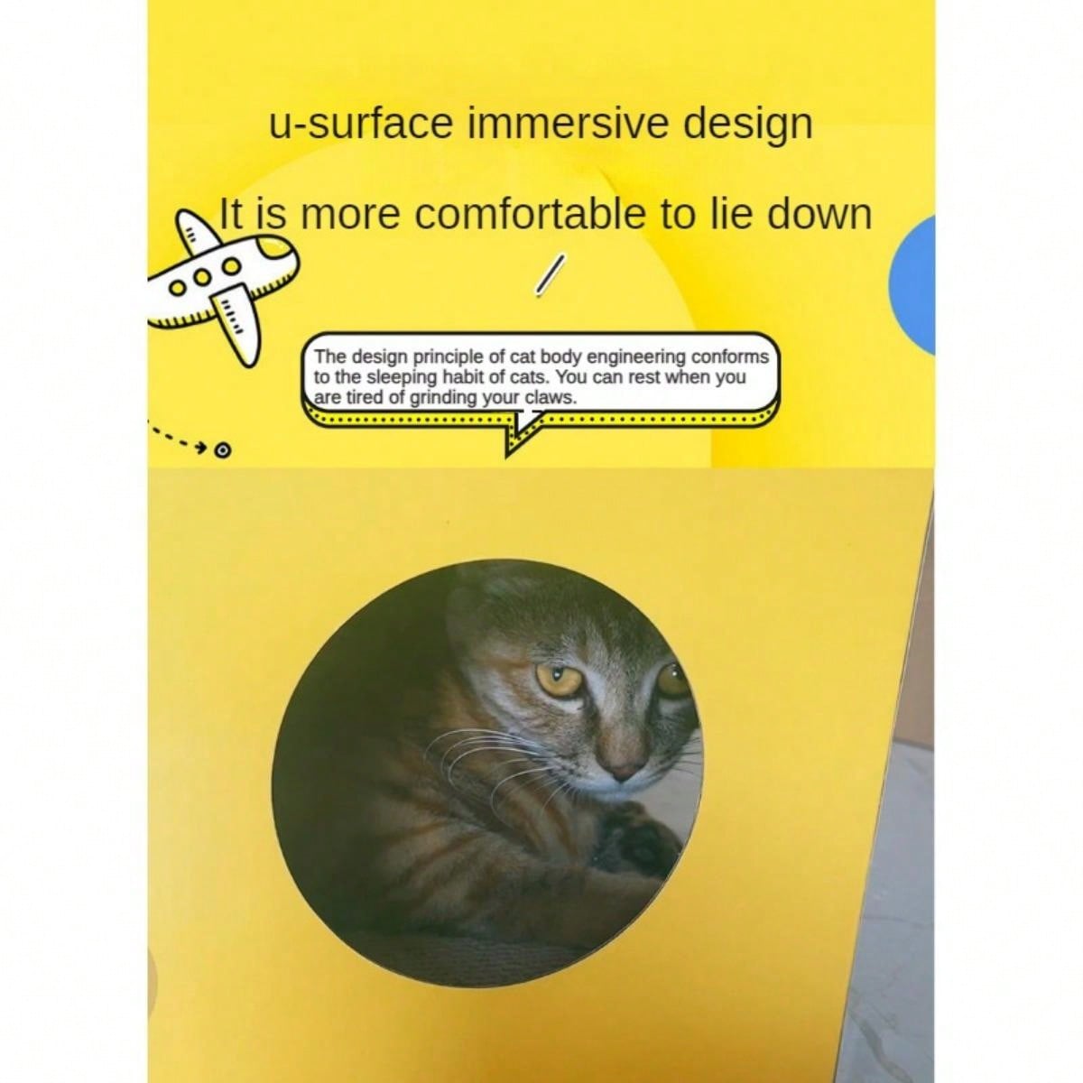 Corrugated Paper Cat Scratch Board House With BuiltIn Corrugated Paper