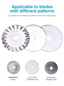 1pc Fabric Cutting Wheel Tool With Circular Rule, Box Cutter, Cloth Cutting Knife, Express Opening Knife - Multicolor - View 3