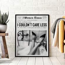 1幅潮流藝術,黑白畫作,報紙新聞印刷品,復古酒吧裝飾,女性美學藝術,女性印刷品,適合送給她的禮物 - 彩色 - 查看 9