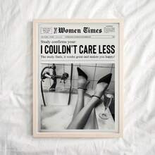 1幅潮流藝術,黑白畫作,報紙新聞印刷品,復古酒吧裝飾,女性美學藝術,女性印刷品,適合送給她的禮物 - 彩色 - 查看 8