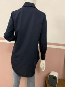 Women Blouses - Màu xanh hải quân - Xem 6