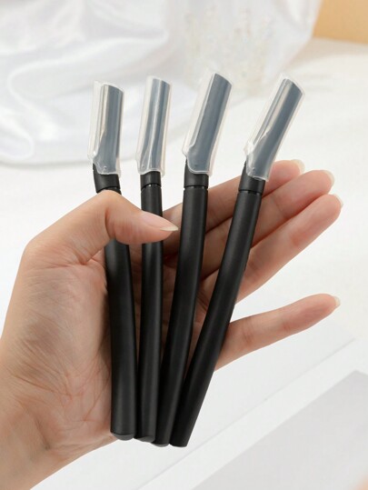 4pcs Professional Eyebrow Razors, Anti-Scratch Eyebrow Trimmer Set For Beginners, Unisex Beauty Tools