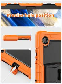 Ốp Tương Thích Với Samsung Galaxy Tab A7 Lite, Vỏ 8.7'' (T220/T225), Vỏ Bảo Vệ Chắc Chắn Chịu Lực Cao Có Chân Đế Vỏ Máy Tính Bảng A7 Lite- Màu Cam - trái cam - Xem 3