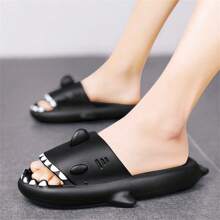 Men's Shark Shaped Eva Anti-Slip Slippers For Outdoor, Indoor, Couples Home Use, Summer