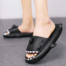 Men's Shark Shaped Eva Anti-Slip Slippers For Outdoor, Indoor, Couples Home Use, Summer