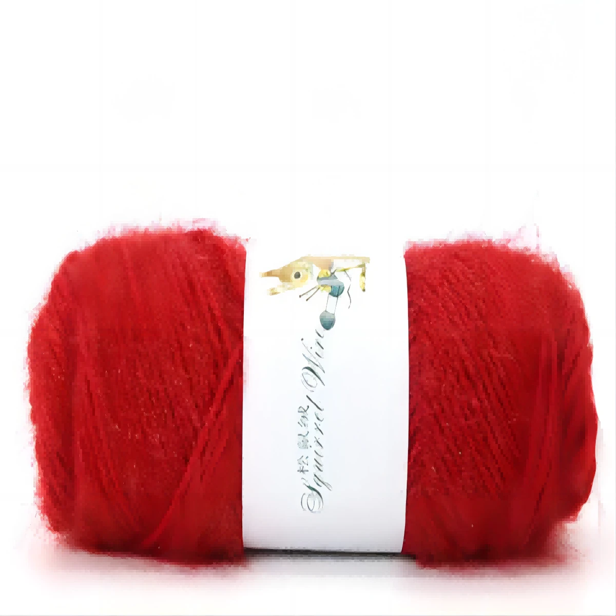 10pcs Squirrel Cashmere Yarn, Metallic Thread, Mohair Yarn, Twisted Yarn Wholesale For Knitting Hat, Scarf, Thick Woven Yarn - Red - View 1