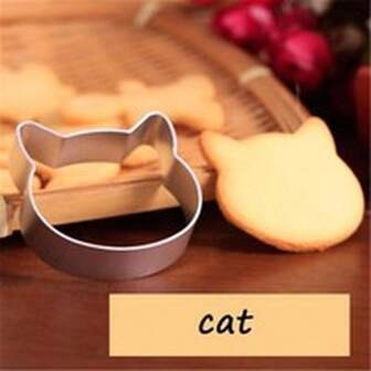 2 Piezas Molde Para Galletas De Acero Inoxidable Con Forma De Cabeza De Gatito, Molde Para Galletas, Cortador De Frutas Y Cortador De Pasteles, Herramientas De Horneado Diy