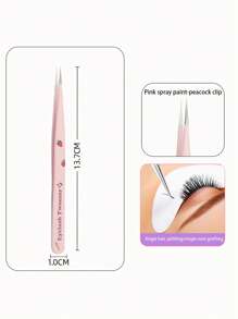 1 Pc Lash Tweezers Eyelash Extension Tweezers, Stainless Steel Straight Tip Tweezers Curved Tip Tweezers Individual Volume Eyelash Tweezers Isolation Tweezers False Lash Application Tools