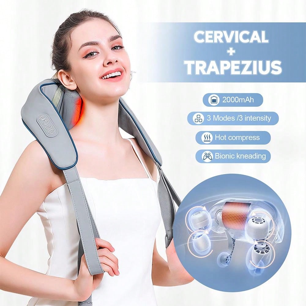 Electric Cervical Massage Shawl Heated Kneading Neck And Back Massage