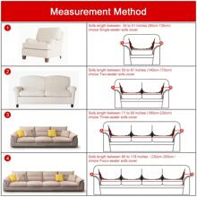 Sammetssofföverdrag 1 2 3 4-sits Stretch Tjock sofföverdrag Sofföverdrag med 1 örngott för möbelskydd i vardagsrummet - Mörkgrå - Visa 12