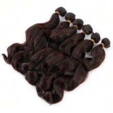 Loose Deep Wave Bundles Synthetic Hair Weave Bundles 6pcs/Pack Bundles Hair Extensions 14 Inch Bundles For Women