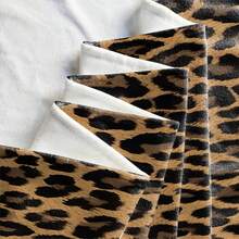 1 件豹紋沙灘巾,現代超細纖維浴巾,適合度假、露營、游泳、沐浴、送禮 - 彩色 - 查看 5